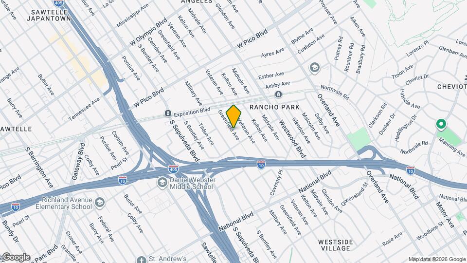 2668 Greenfield Ave Map and Location Details