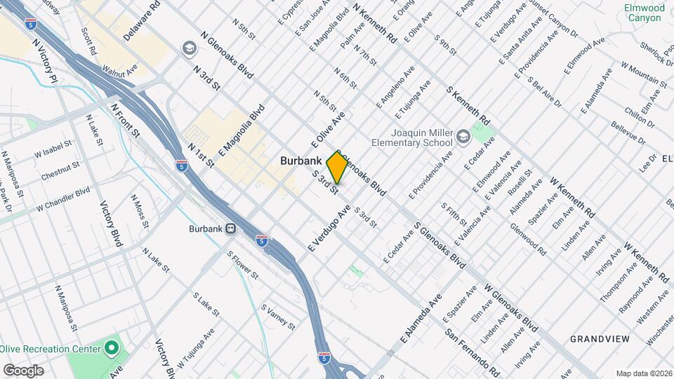 300 E Tujunga Ave Map and Location Details