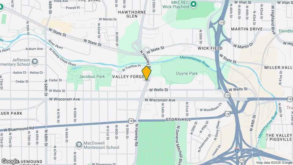 905 N Hawley Rd Map and Location Details