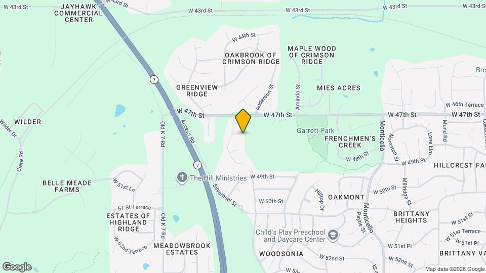 22904 W 47th Terrace Map and Location Details