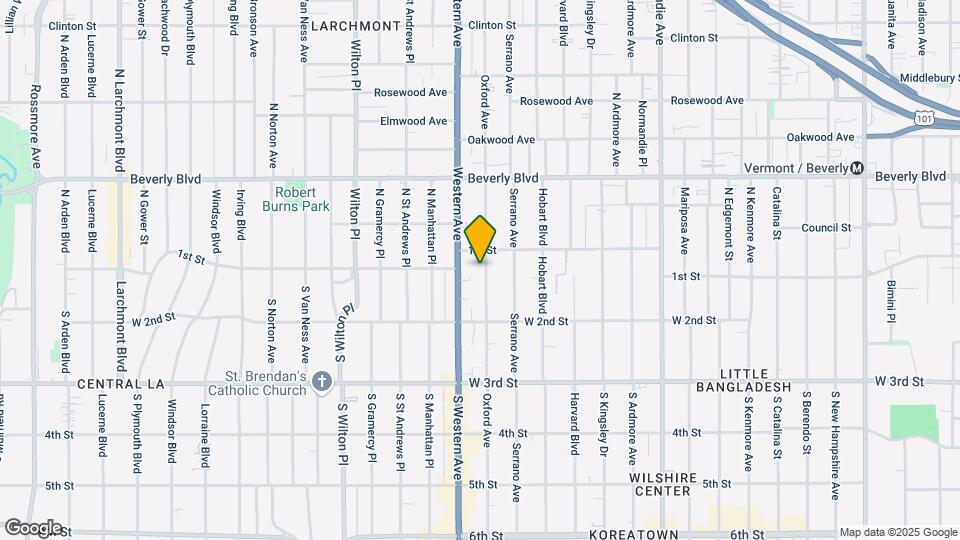 121 S Oxford Ave Mapa y Detalles de la Ubicación