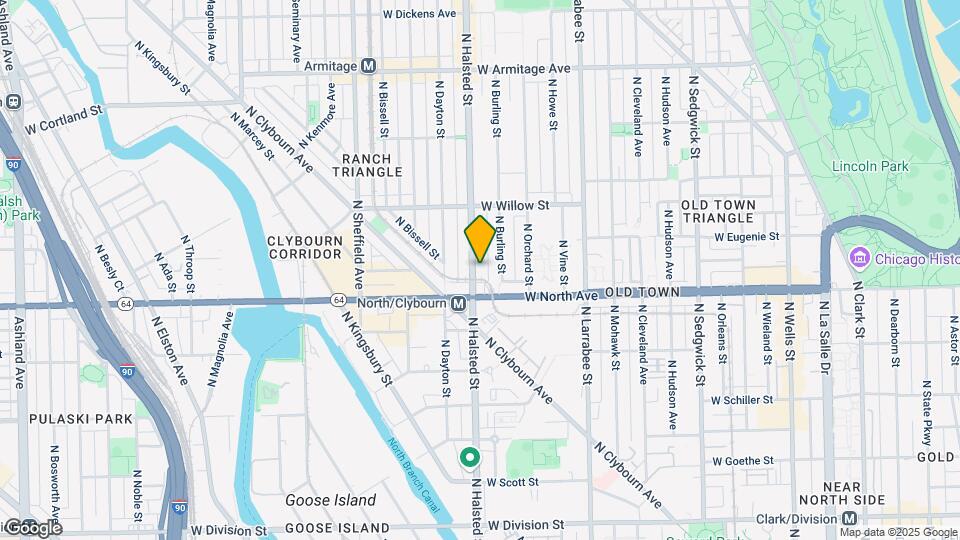 1631 N Halsted St Map and Location Details