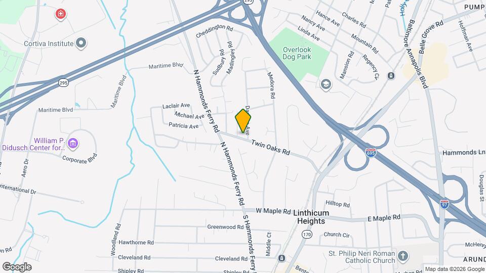 205 Twin Oaks Rd Map and Location Details