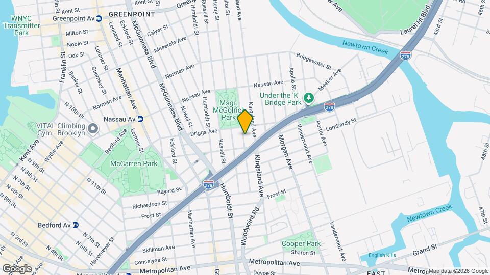 94 Monitor St Map and Location Details