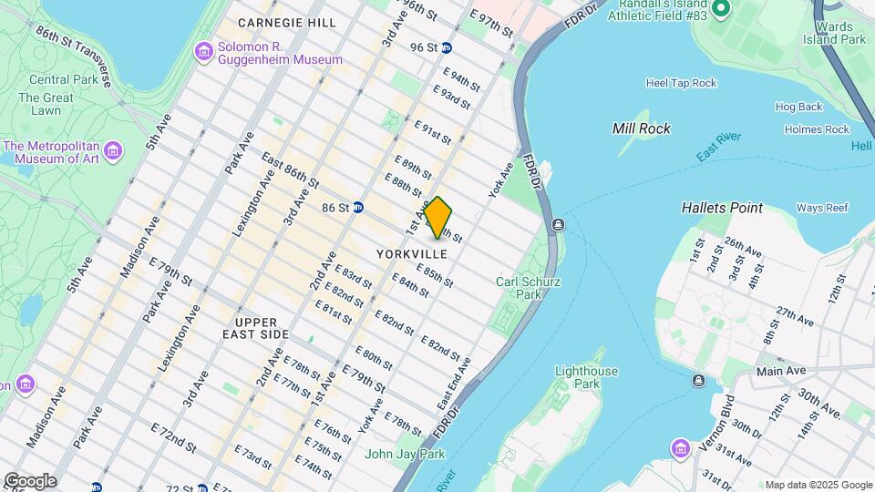 435 East 86th St Map and Location Details