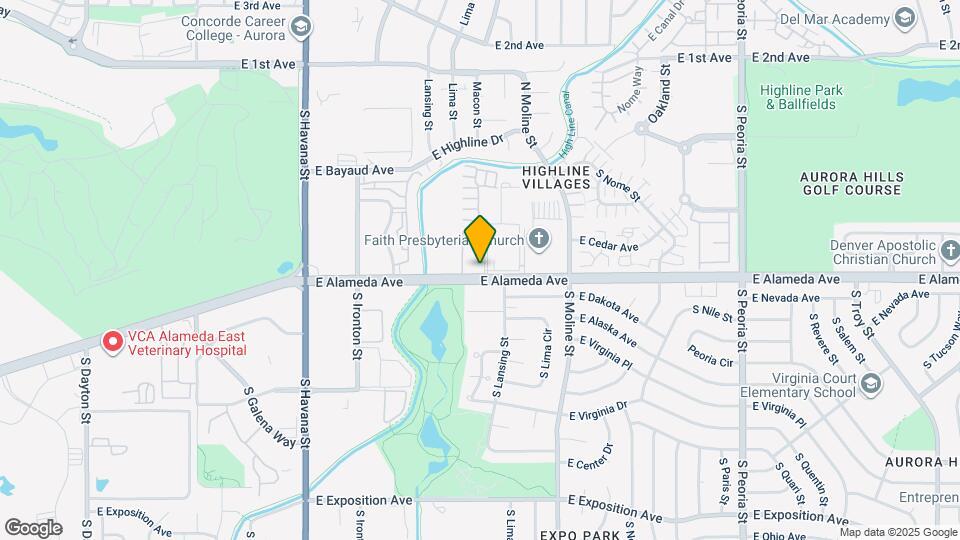 11101 E Alameda Ave Mapa y Detalles de la Ubicación