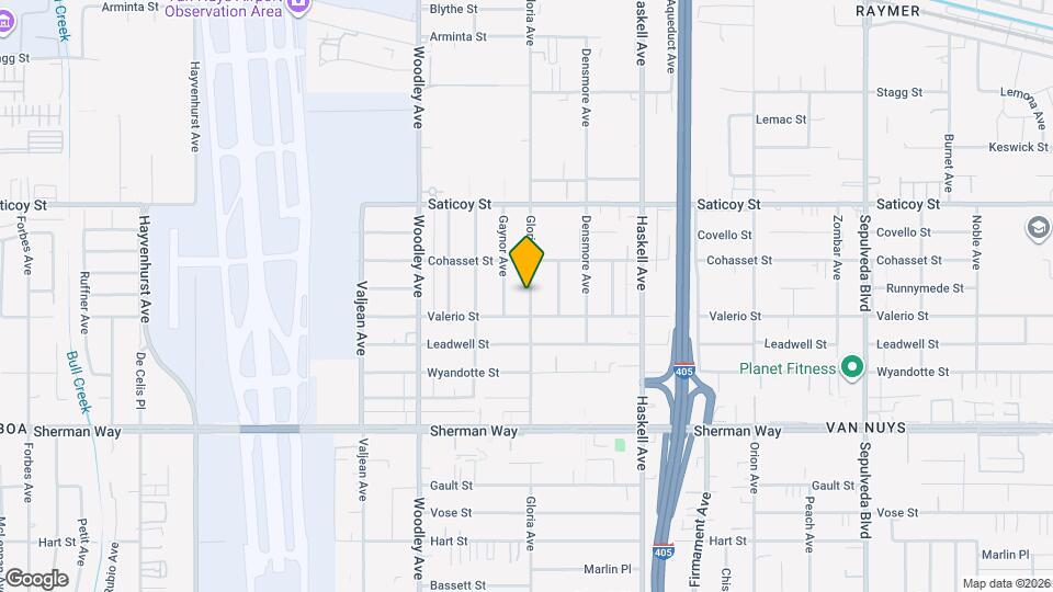 7419 Gloria Ave Map and Location Details