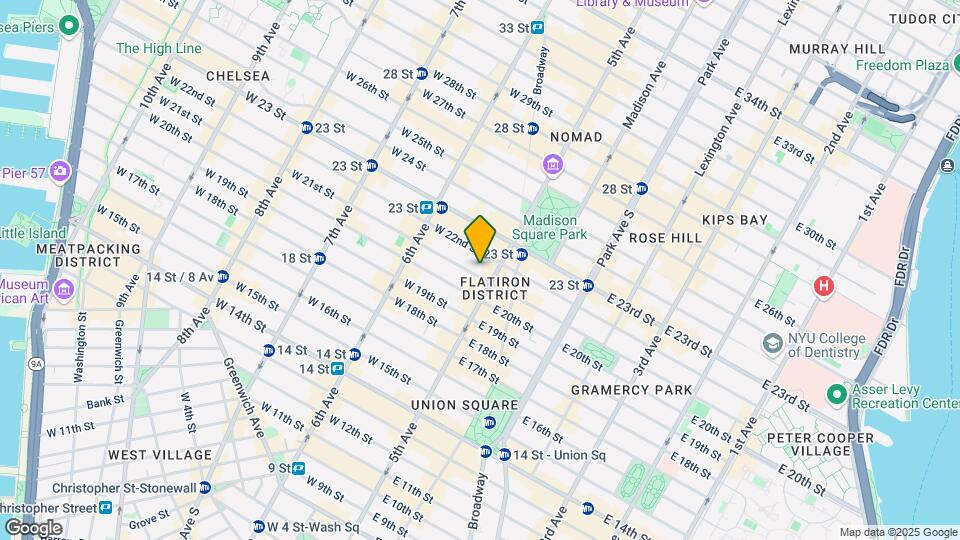 5 W 21st St Map and Location Details