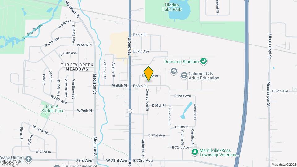 202 E 68th Pl Map and Location Details