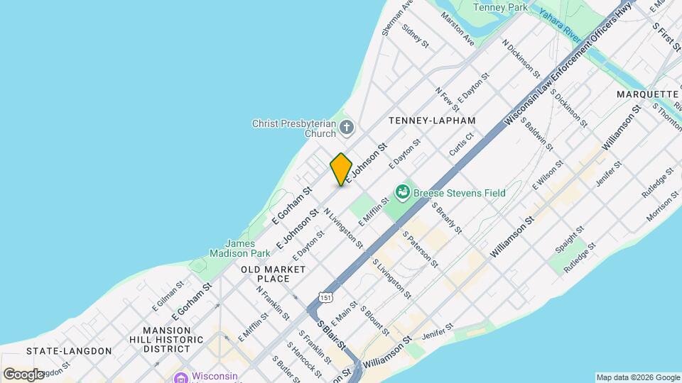 831 E Johnson St Map and Location Details