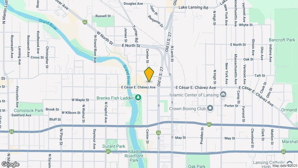 Old Town Apartments - Lofts in Lansing Map and Location Details