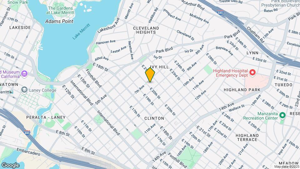 722 E 20th St Map and Location Details