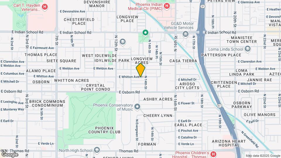 1359 E Whitton Ave Map and Location Details