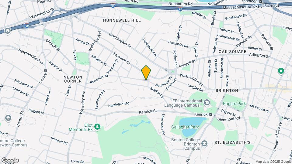 102 Nonantum St, Unit 1 Map and Location Details