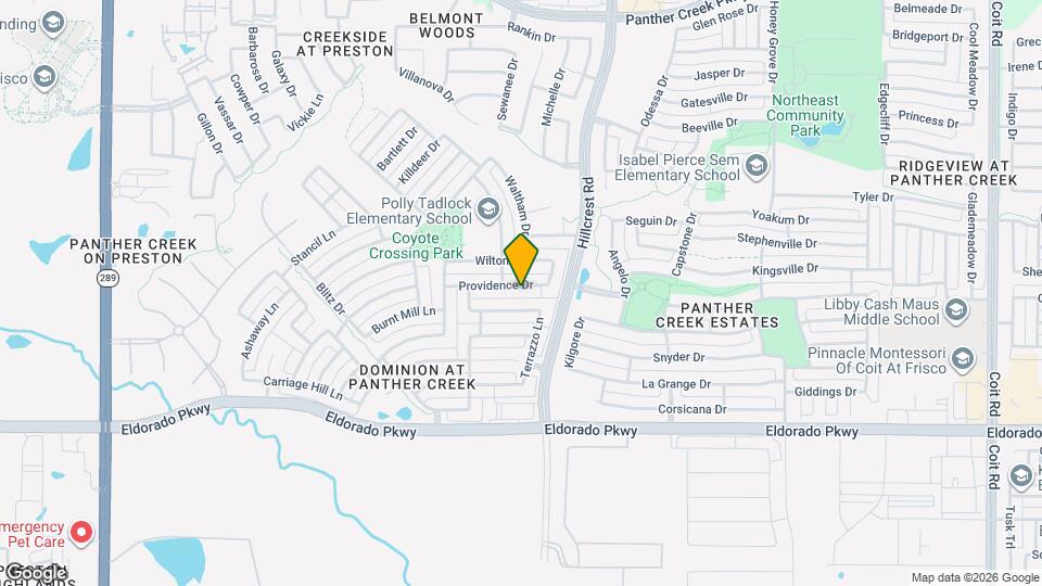10755 Providence Dr Map and Location Details