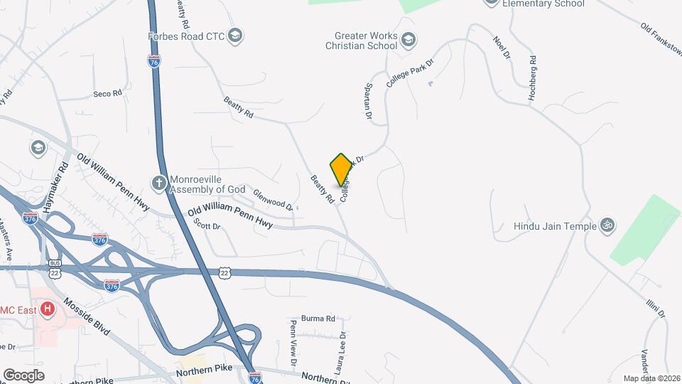 107 College Park Dr Map and Location Details