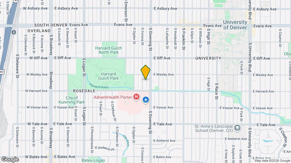 2442 S Corona St Mapa y Detalles de la Ubicación
