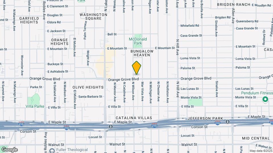 1103-1105 E Orange Grove Blvd Map and Location Details