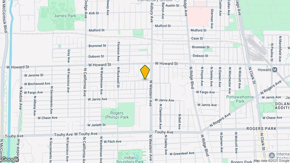 7459 N Artesian Ave Map and Location Details