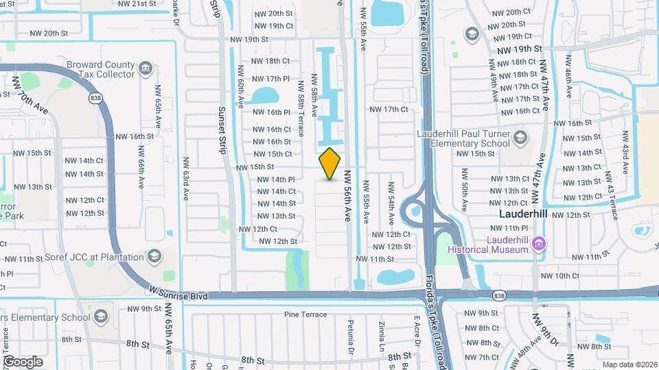 5644 NW 14th Ct Map and Location Details