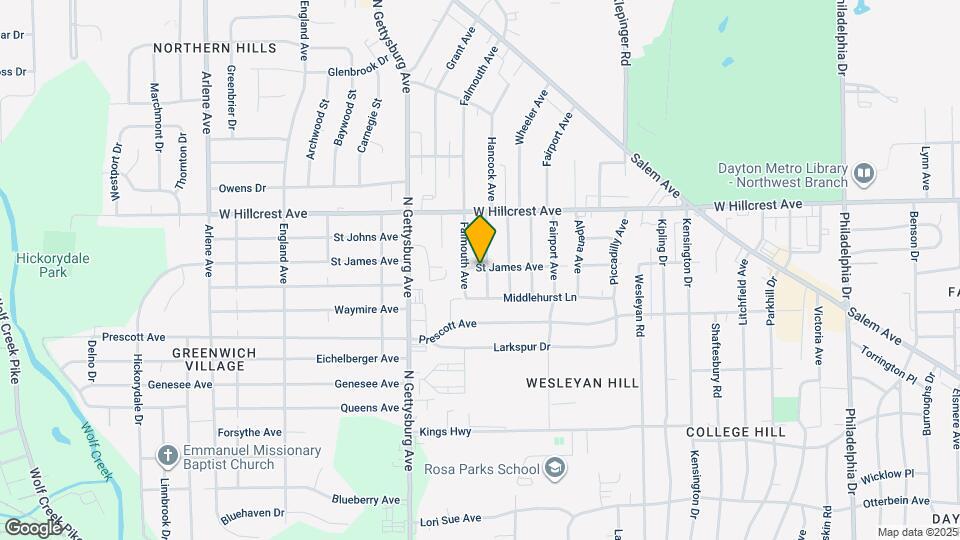4002 Saint James Ave Mapa y Detalles de la Ubicación