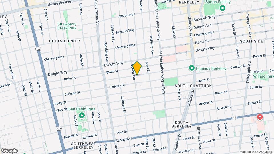 1708 Parker St Map and Location Details