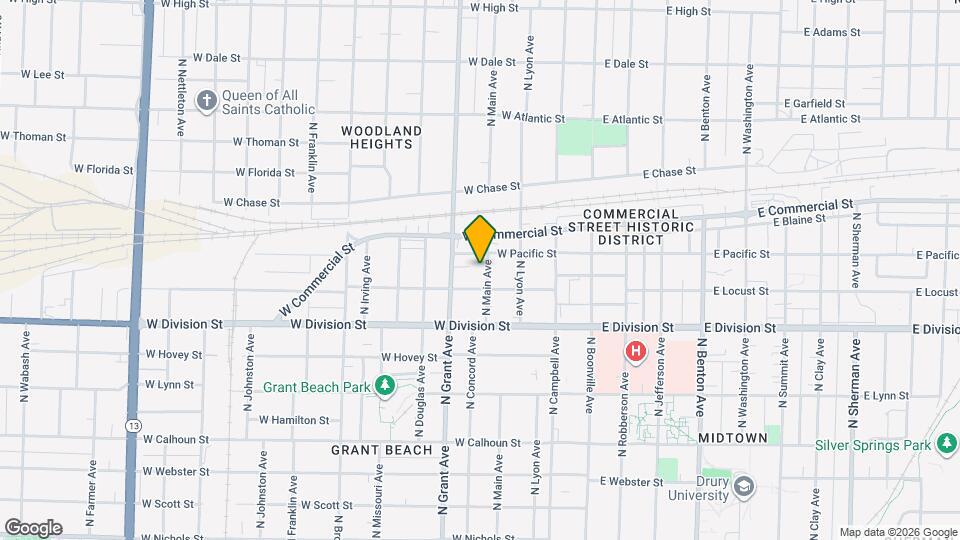 1623 N Main Ave Map and Location Details