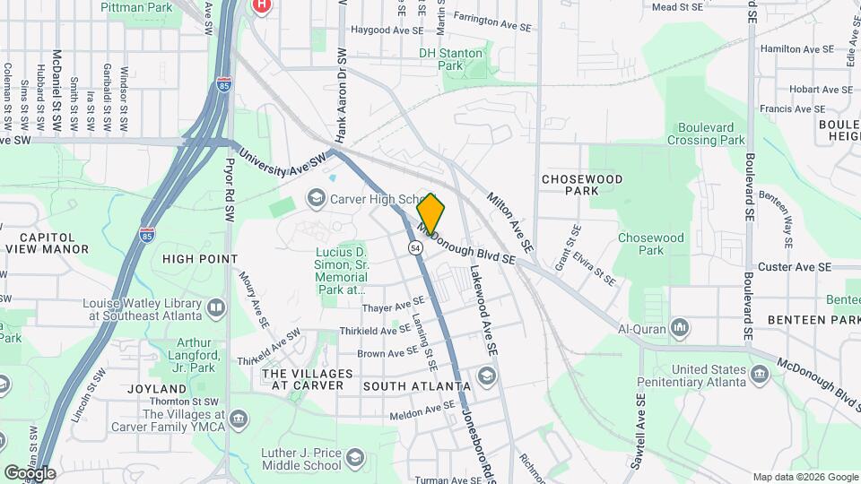 141 McDonough Blvd SE Map and Location Details