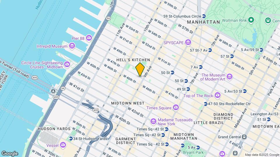 402 W 47th St Map and Location Details