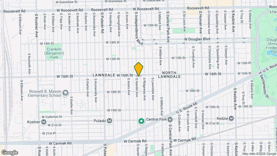 1607 S Hamlin Ave Map and Location Details