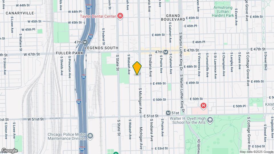 4836 S Michigan Ave, Unit Furnished Garden Unit Map and Location Details