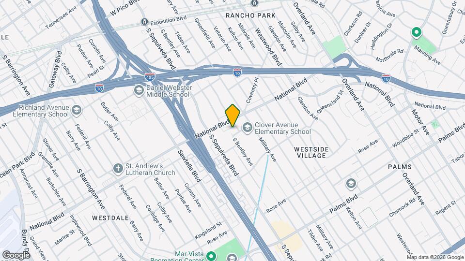 3031 S Bentley Ave Map and Location Details