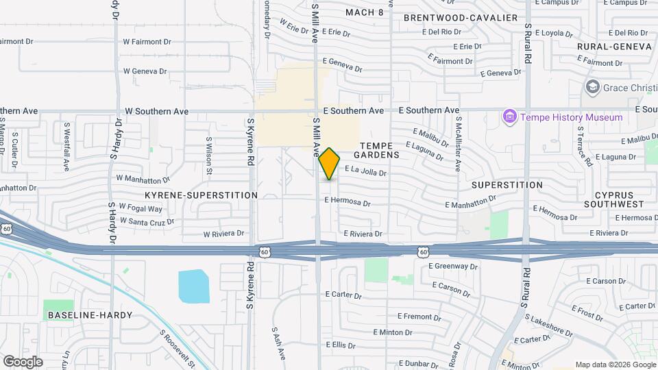 3925 S Mill Ave Mapa y Detalles de la Ubicación