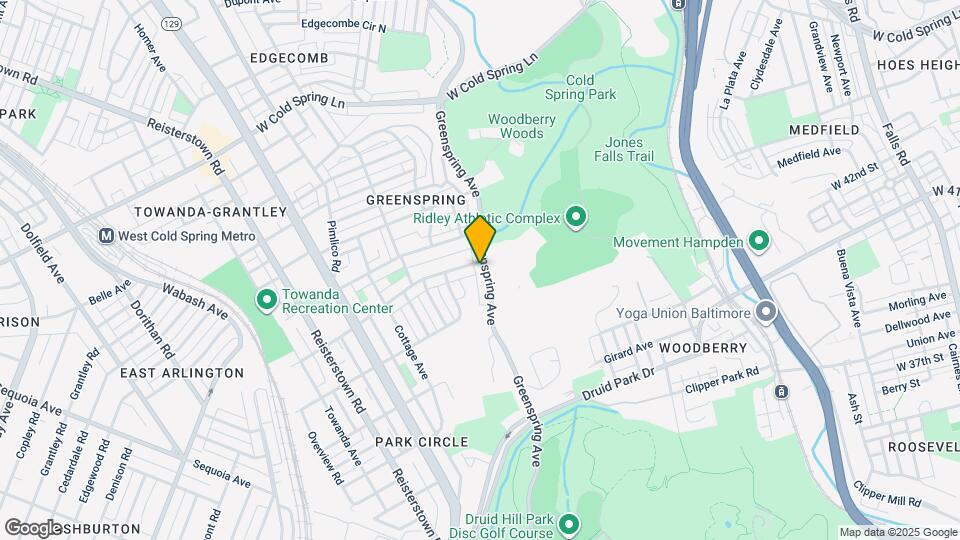 3838 Greenspring Ave Map and Location Details