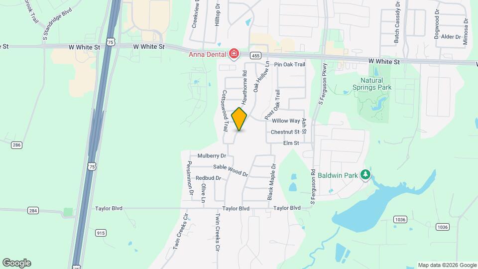 1405 Oak Hollow Ln Map and Location Details