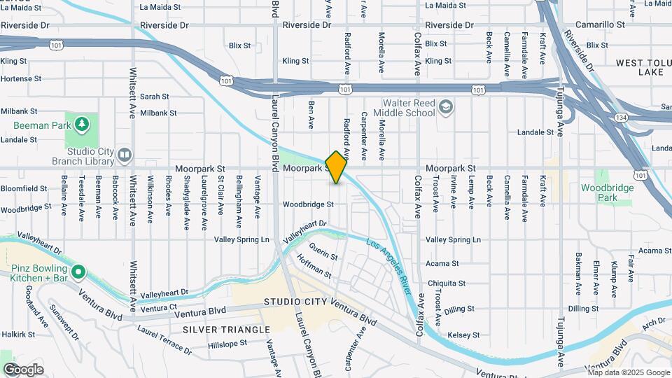 4322 Gentry Ave, Unit 103 Map and Location Details