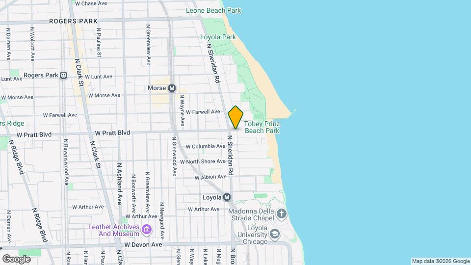 1149 W Pratt Blvd Map and Location Details