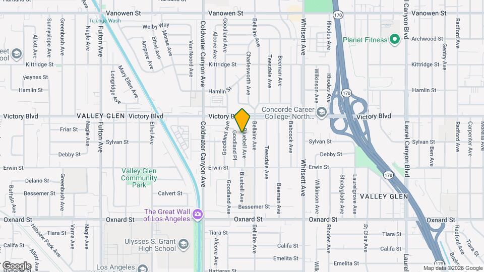 6313 Bluebell Ave Map and Location Details