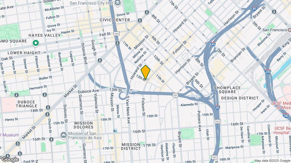 1600 Folsom St Map and Location Details