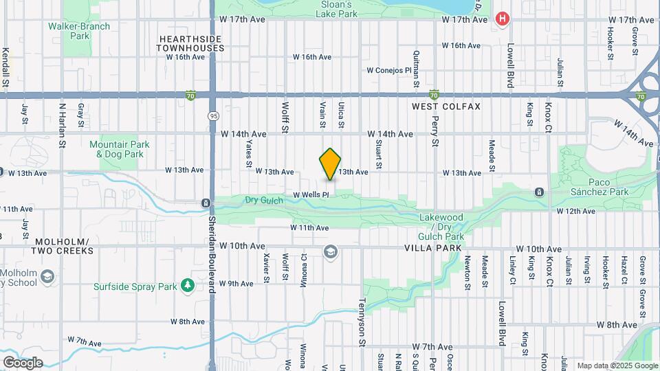 1245 Utica St Map and Location Details