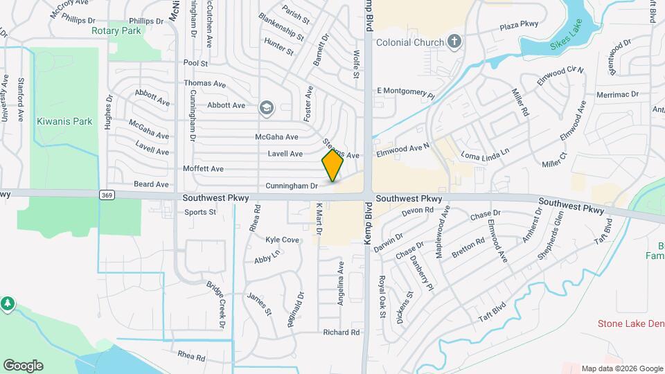 2909 Cunningham Dr Map and Location Details