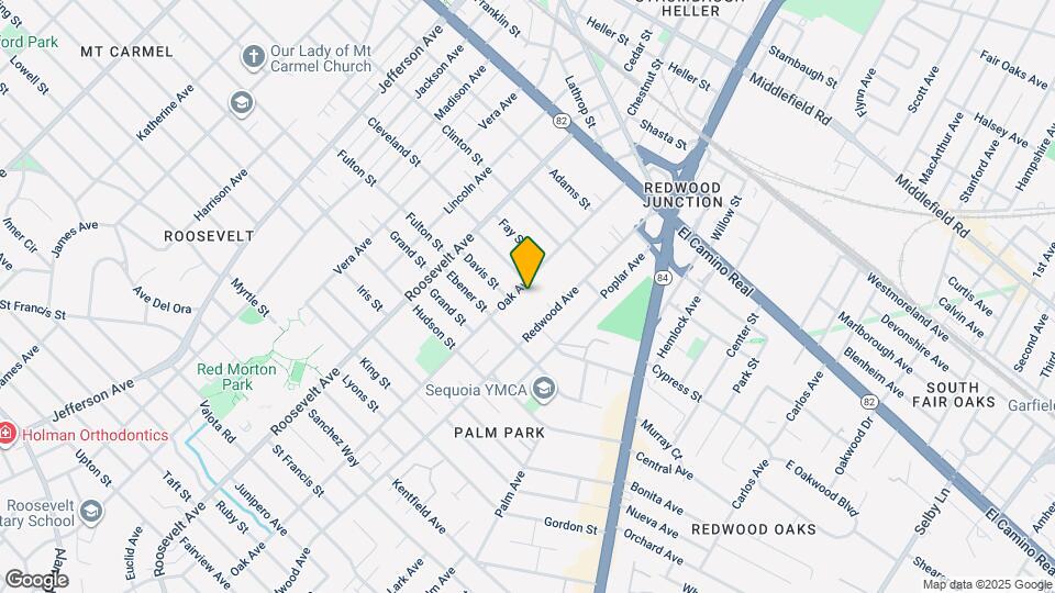 447 Oak Ave Map and Location Details