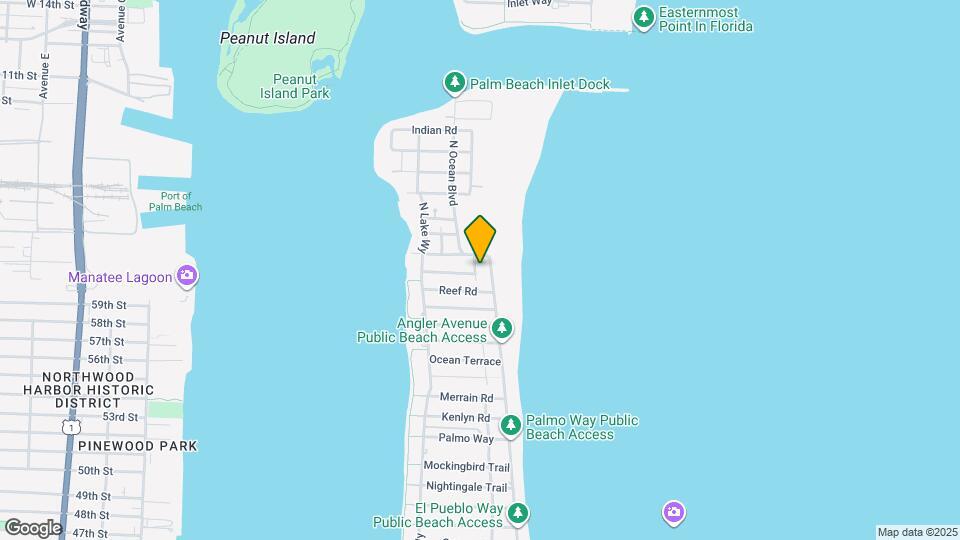 1435 N Ocean Way Map and Location Details