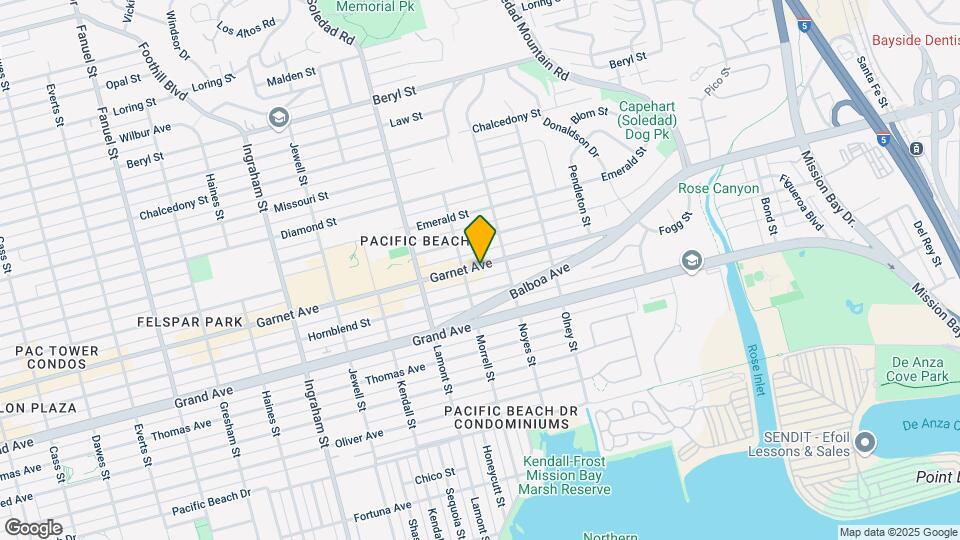 2025 Garnet Ave Mapa y Detalles de la Ubicación
