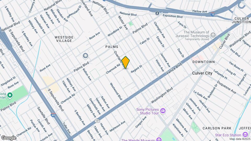 3653 Overland Avenue, Mapa y Detalles de la Ubicación