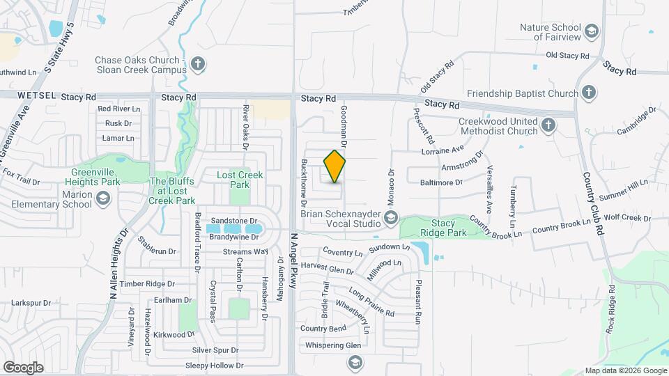 1616 Ponderosa Dr Map and Location Details