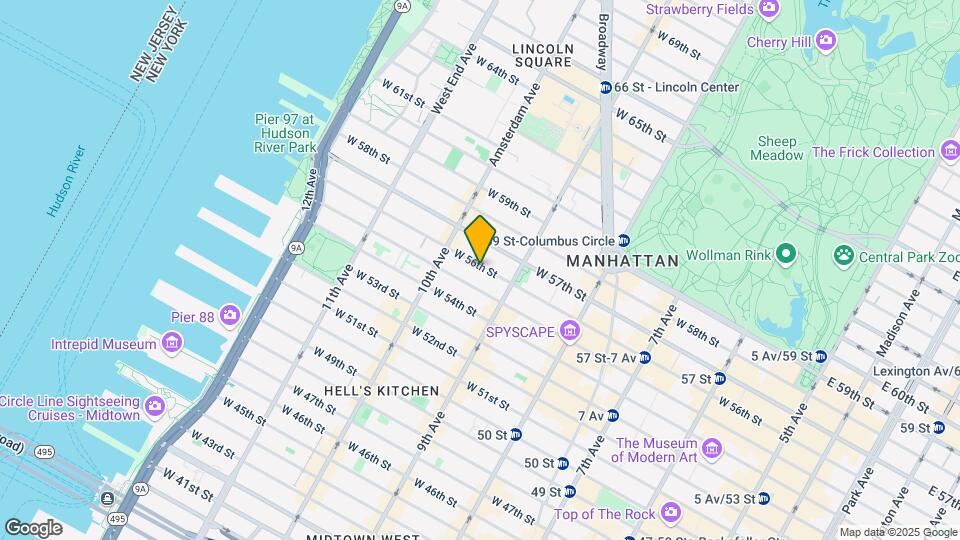 424 W 56th St Mapa y Detalles de la Ubicación