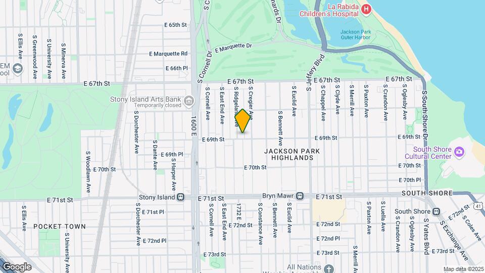 1744 E 69th St Map and Location Details