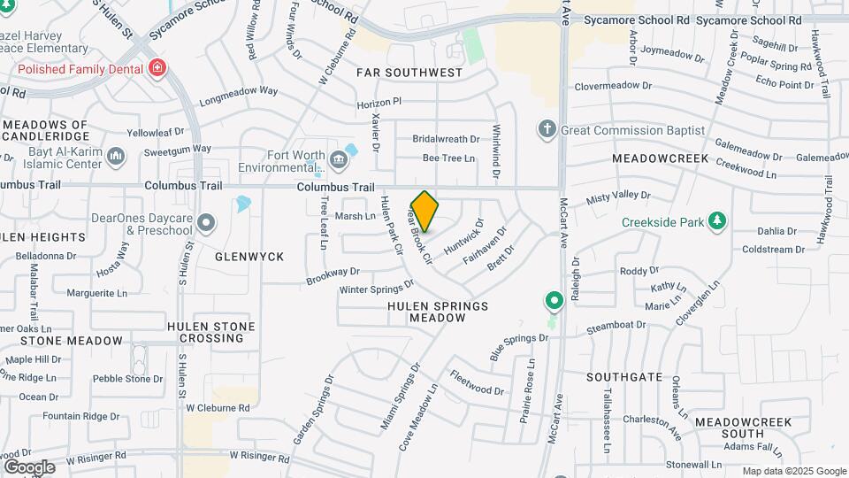 7933 Clear Brook Cir Map and Location Details