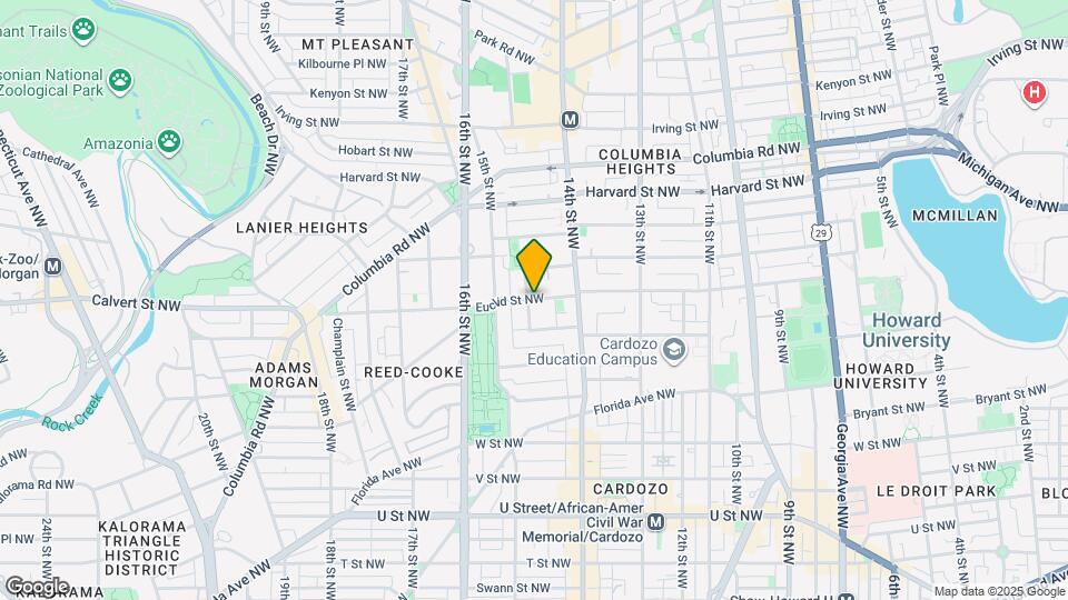 1454 Euclid St NW Map and Location Details